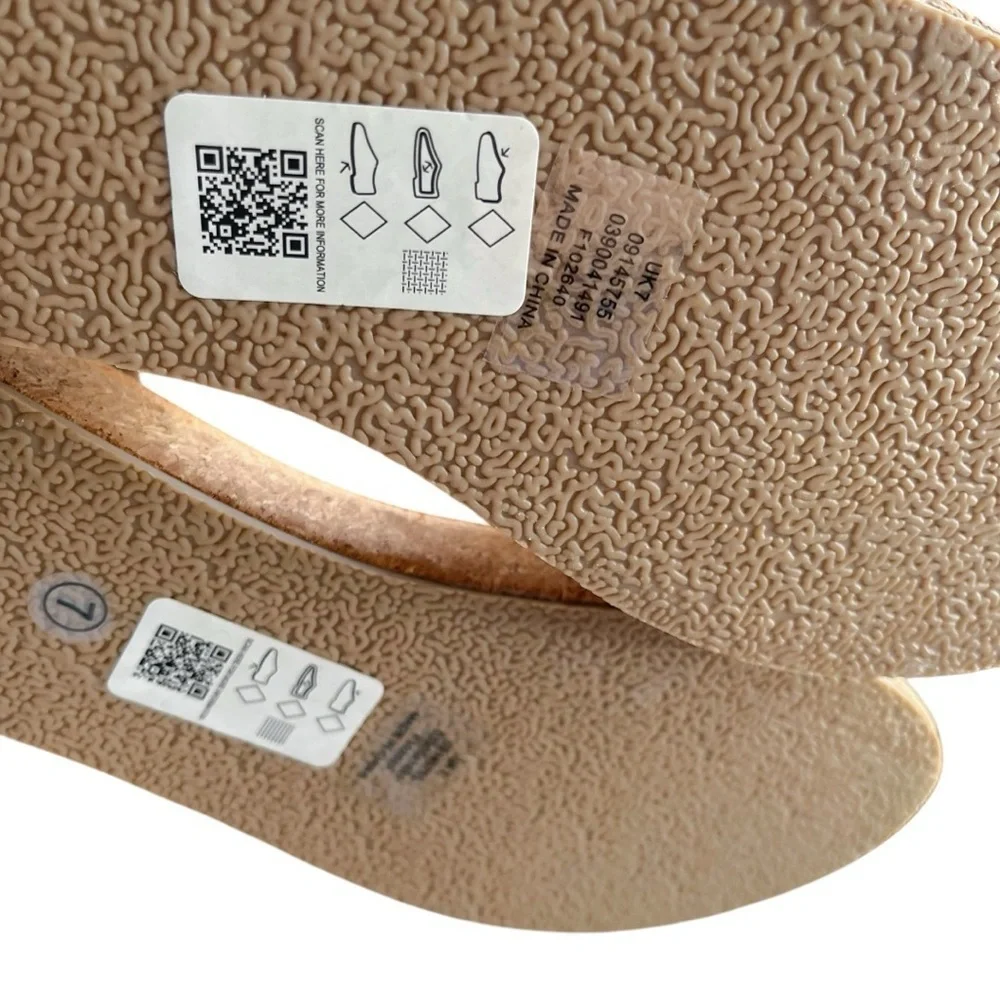 NWOT ASOS DESIGN Forlong chunky flatform cork sandals in natural UK 7/US 9